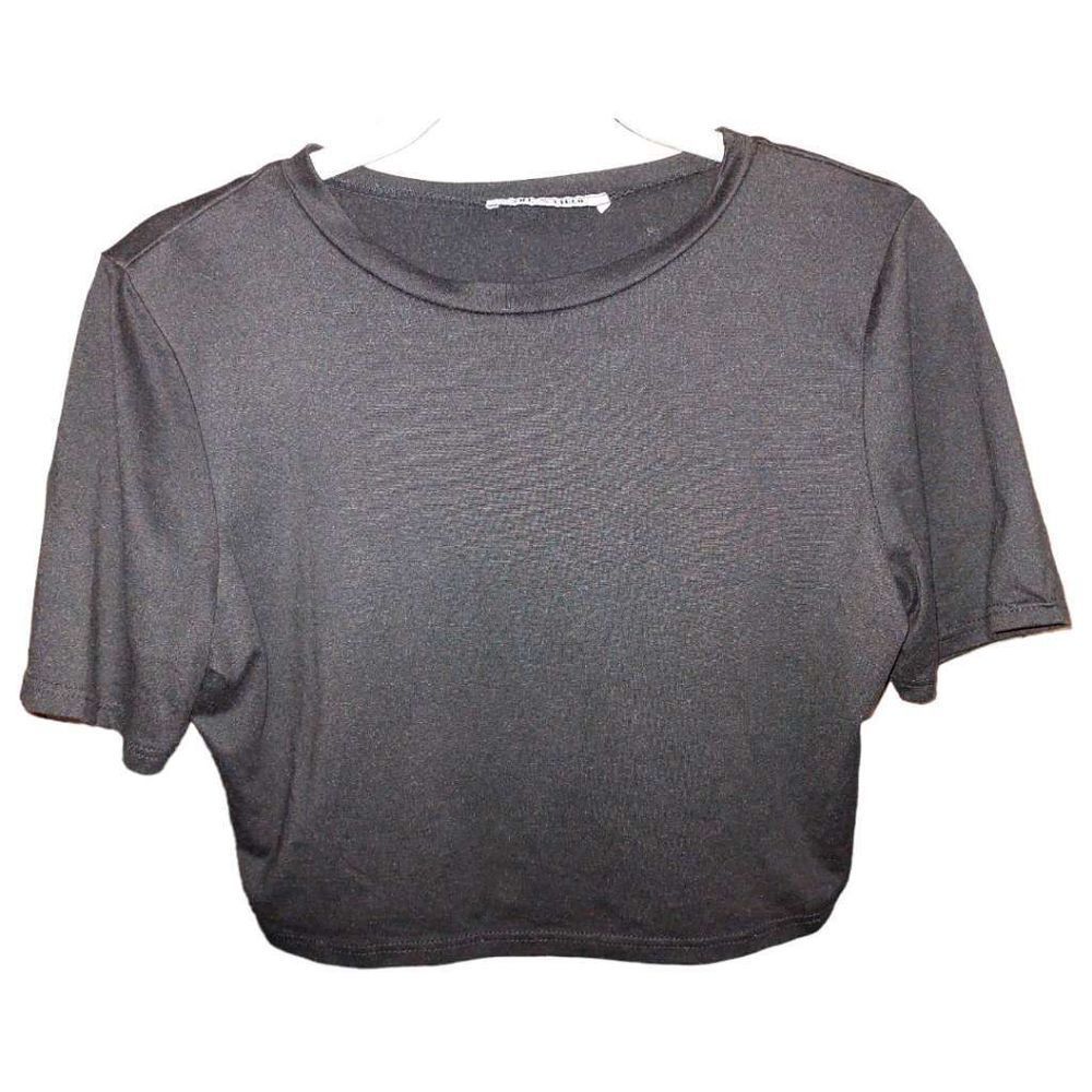 Sol & Cielo Juniors Crop Tee, Medium, Black, NWOT